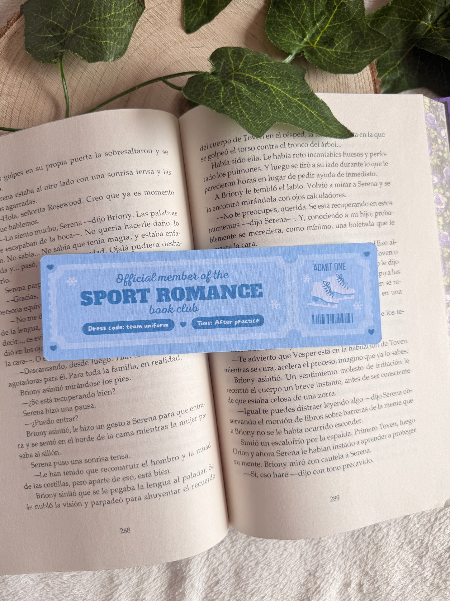 Sport romance | Ticket bookmark