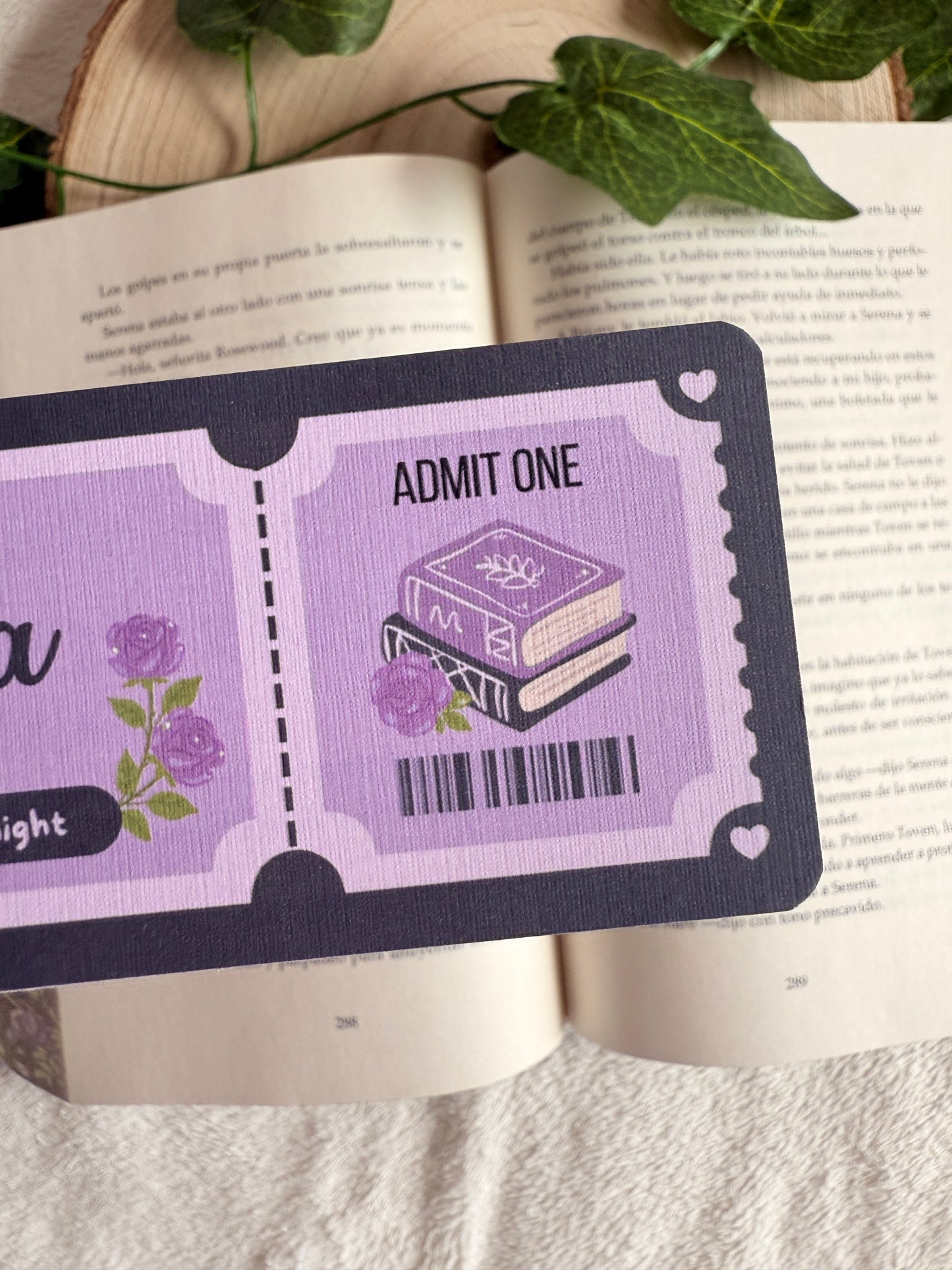 Dark academia | Ticket bookmark