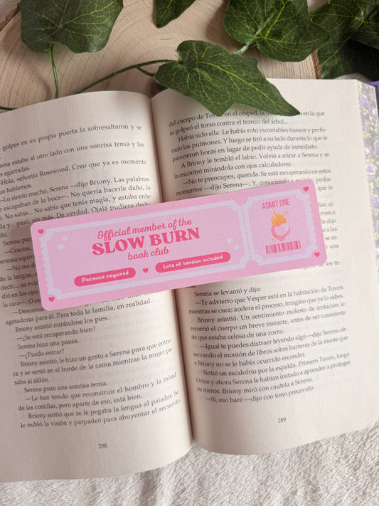 Slow burn | Ticket bookmark
