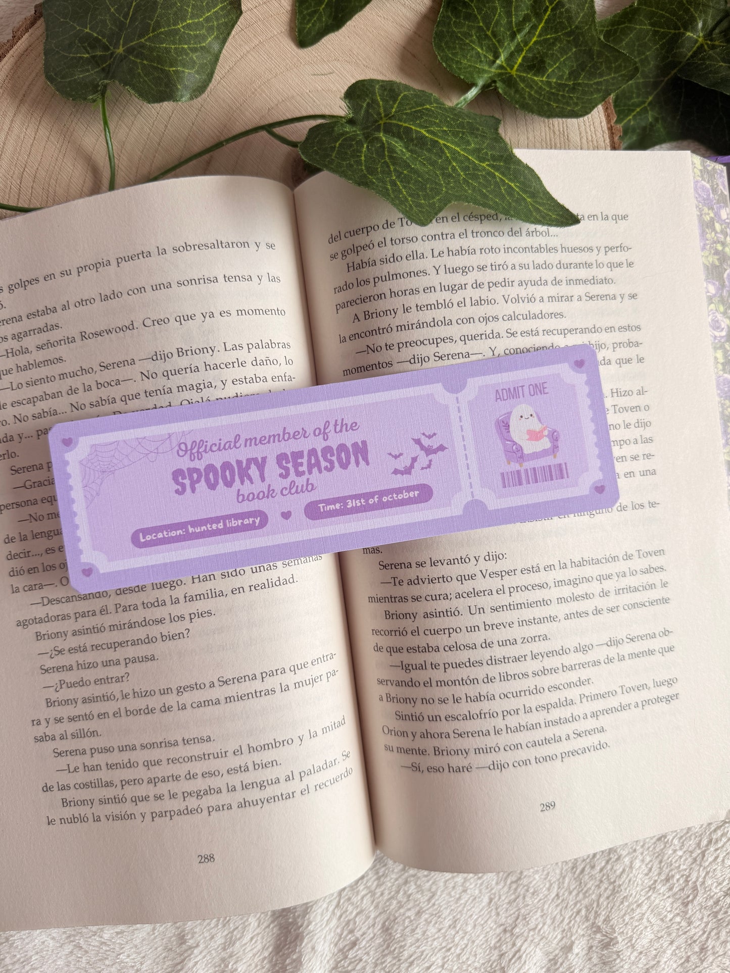 Spooky season | Ticket bookmark