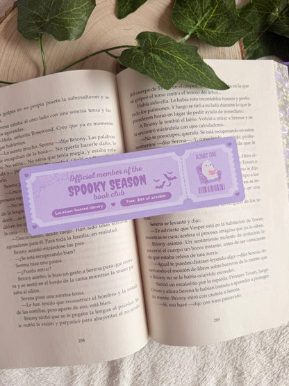 Spooky season | Ticket bookmark